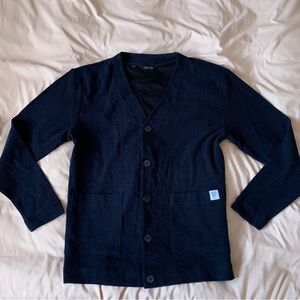 Guess Men's Dark Navy Cardigan Sweater